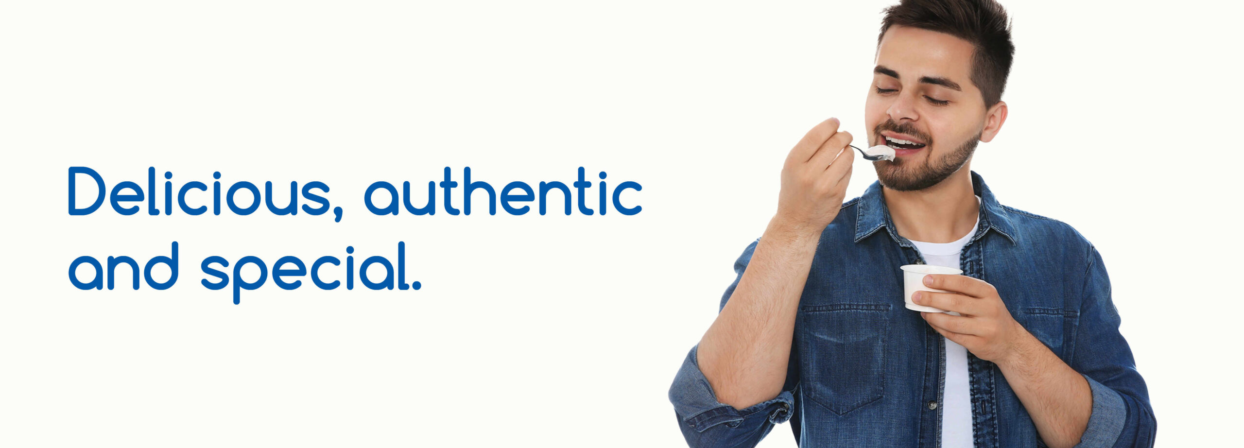 The headline on the banner read, “Delicious, authentic and special.” The headline on the banner read, “Delicious, authentic and special.”