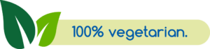 image of "100%vegetarian."